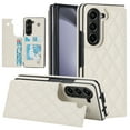 thumbnail image 1 of Allytech Flip Wallet Case for Samsung Galaxy Z Fold5 with Card Slots, Premium PU Leather [RFID Blocking] [Double Magnetic Button] Kickstand Shell, Shockproof Anti-Fall Protective Case - White, 1 of 8