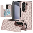 thumbnail image 1 of Allytech Flip Wallet Case for Samsung Galaxy Z Fold5 with Card Slots, Premium PU Leather [RFID Blocking] [Double Magnetic Button] Kickstand Shell, Shockproof Anti-Fall Protective Case - Rosegold, 1 of 8