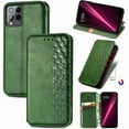 thumbnail image 1 of Allytech Flip Wallet Case for T-Mobile REVVL 6 5G, Premium PU Leather Luxury Case with Kickstand & Card Slots, Strong Magnetic Closure Inner Soft TPU Shockproof Protective Case for Women Men - Green, 1 of 8