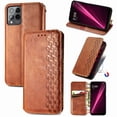 thumbnail image 1 of Allytech Flip Wallet Case for T-Mobile REVVL 6 Pro 5G, Premium PU Leather Luxury Case with Kickstand & Card Slots, Magnetic Closure Inner Soft TPU Shockproof Protective Case for Women Men - Brown, 1 of 6