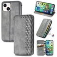 thumbnail image 1 of Allytech Flip Wallet Case for iPhone 15 Plus, Premium PU Leather Luxury Case with Kickstand & Card Slots, Strong Magnetic Closure Inner Soft TPU Shockproof Protective Case for Women Men - Gray, 1 of 7