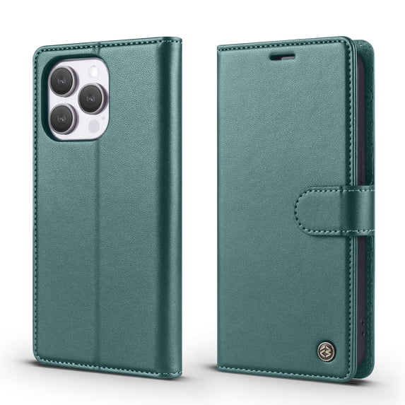 Allytech Flip Wallet Case for iPhone XS Max, with Credit Card Slots, Magnetic Clasp, Slim Thin RFID Blocking Premium PU Leather Shockproof Kickstand Cover Case for Women Men - Green