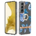 thumbnail image 1 of Allytech Floral Design Series Slim Shell Ring Holder Kickstand Shockproof Soft TPU Back Cover Cell Phone Case for Samsung Galaxy S23,Blue Flower, 1 of 4