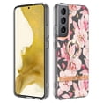 thumbnail image 1 of Allytech Floral Design Series Slim Shell Ring Holder Kickstand Shockproof Soft TPU Back Cover Cell Phone Case for Samsung Galaxy S23 Plus,Pink Flower, 1 of 4