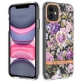 thumbnail image 1 of Allytech Floral Series Soft TPU Back Cover Ring Holder Kickstand Bumper Translucent Shockproof Slim Shell Cell Phone Case Cover for Apple iPhone 11, Rose, 1 of 4