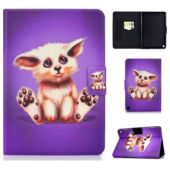 Allytech Folio Case for All-New Kindle Fire HD 8 Plus Tablet (10th Generation, 2020 Release), Slim Folding PU Leather Stand Cover with Auto Wake/Sleep Fit Fire HD 8 Plus & HD 8 2020, Gold Fox