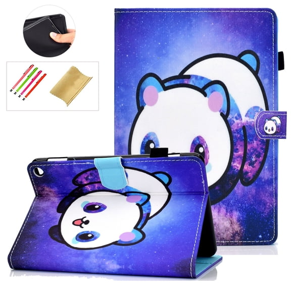 Allytech Folio Case for All-New Kindle Fire HD 8 Tablet (10th Generation, 2020 Release), Slim Folding PU Leather Stand Cover with Auto Wake/Sleep Fit Fire HD 8 & 8 Plus 2020, Panada