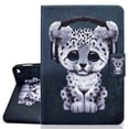 thumbnail image 1 of Allytech Folio Case Fits All-New Kindle Fire HD 10 & 10 Plus Tablet (11th Generation, 2021 Release) - Slim Folding Stand Cover with Auto Wake/Sleep Full Protection Slim Cover Shell, Leopard, 1 of 6
