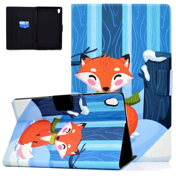 Allytech Folio Case for Lenovo Tab M10 HD 2nd Gen TB-X306X / Smart Tab M10 HD 2nd Gen TB-X306F, Slim Shell Lightweight Shockproof Auto Sleep Wake Protection Multi Angle Viewing Stand, Fox