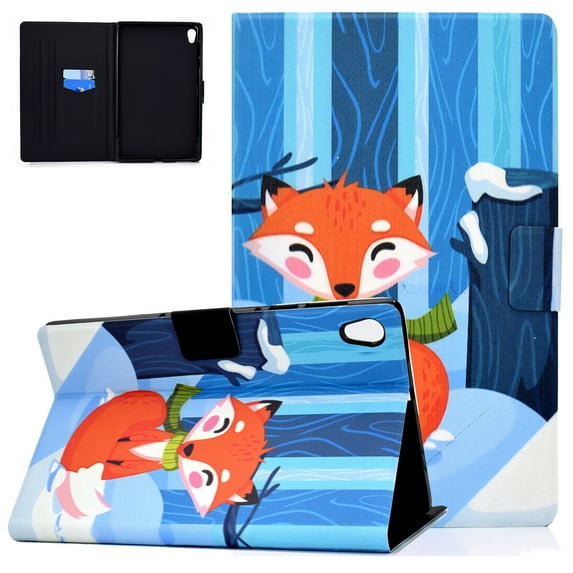 Allytech Folio Case for Lenovo Tab M10 HD 2nd Gen TB-X306X / Smart Tab M10 HD 2nd Gen TB-X306F, Slim Shell Lightweight Shockproof Auto Sleep Wake Protection Multi Angle Viewing Stand, Fox