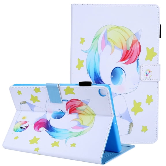 Allytech Folio Case for Samsung Galaxy Tab S5e 10.5" 2019 Released T720 T725, Slim Corner Protection Folio Flip Shockproof Pencil Holder Cover with Multi Angle Viewing Stand, Baby Unicorn