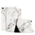 thumbnail image 1 of Allytech Folio Case for iPad Mini 6 2021, iPad Mini 8.3" Case 2021, Marble Series Smart Auto Sleep/Wake Multi-Angle Viewing Stand PU Leather & TPU Bumper Case for iPad Mini 8.3" 2021, White Marble, 1 of 5