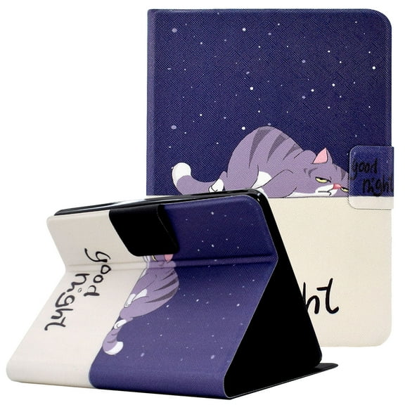 Allytech Folio PU Leather Case for 6" Kindle Paperwhite (Fits 10th Gen 2018 and All Paperwhite Gen Prior to 2018), Smart Book Style Stand Card Holder Wallet Protective Case, Sleepy Cat