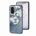 thumbnail image 1 of Allytech For Samsung Galaxy A13 5G Case with Diamond Ring Holder Girls Women Luxury Flower Pattern Glass Back Shockproof Silicone Case For Galaxy A13 5G Case, Chinese rose, 1 of 7