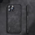 thumbnail image 1 of Allytech For iPhone 13 Pro 6.1 inch Case,Luxury Hybrid PU Leather and Soft TPU Frosted Shockproof Flexible Slim Back Cover.For iPhone 13 Pro,Black, 1 of 7