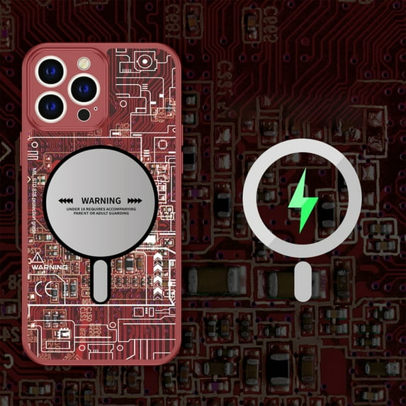 Allytech For iPhone 13 Pro Max,Slim Matte Shockproof Soft TPU Mag Safe Phone Protector Case Cover,Red