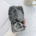 thumbnail image 1 of Allytech Furry Bunny Case Cover for Samsung Galaxy S23 Ultra, Chic Luxury Faux Fur Rabbit Design Girly Back Case for Girls Women Shockproof Bumper Soft Fluffy Cover - Gray, 1 of 1