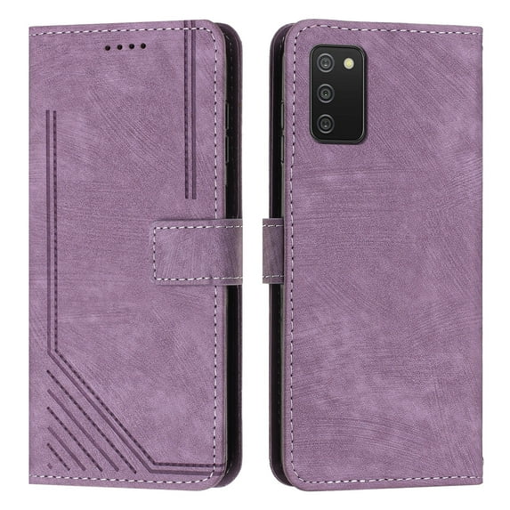 Allytech Galaxy A03S Case Wallet, PU Leather Flip Stand Shockproof Cards Slots Magnetic Closure Wallet Case Cover for Samsung Galaxy A03S 6.5" - Purple