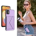 thumbnail image 1 of Allytech Galaxy A04e Wallet Case with Hand Wrist, Luxury PU Leather Shockproof RFID Blocking Cards Slots Stand Magnetic Closure Phone Case Cover for Samsung Galaxy A04e, Purple, 1 of 9