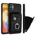 thumbnail image 1 of Allytech Galaxy A05 Wallet Case with Ring Holder Stand, Premium PU Leather Cards Slots Back Cover Shell Shockproof Phone Case for Samsung Galaxy A05, Black, 1 of 6