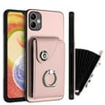 thumbnail image 1 of Allytech Galaxy A05 Wallet Case with Ring Holder Stand, Premium PU Leather Cards Slots Back Cover Shell Shockproof Phone Case for Samsung Galaxy A05, Pink, 1 of 6