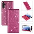 thumbnail image 1 of Allytech Galaxy A05S Wallet Case Bling Glitter Design, Slim PU Leather Cards Holder Flip Stand Cover for Girls Women Shockproof Wallet Case for Samsung Galaxy A05S - Rose, 1 of 8