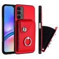 thumbnail image 1 of Allytech Galaxy A05S Wallet Case with Ring Holder Stand, Premium PU Leather Cards Slots Back Cover Shell Shockproof Phone Case for Samsung Galaxy A05S, Red, 1 of 6