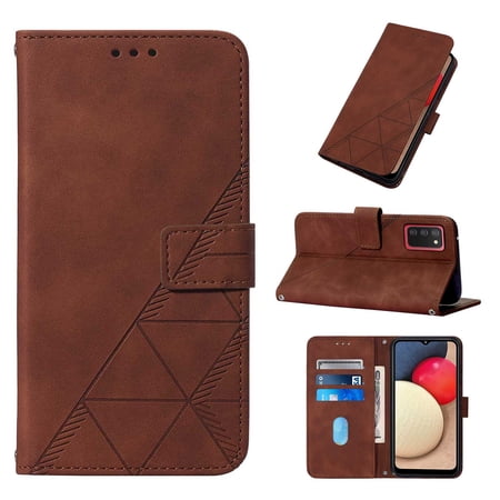 Allytech Galaxy A06 Case Wallet, PU Leather Flip Stand Shockproof Cards Slots Magnetic Closure Wallet Case Cover for Samsung Galaxy A06 - Brown
