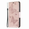 thumbnail image 1 of Allytech Galaxy A10 Case, Slim Fit PU Leather Folio Butterfly Embossed Shockproof Wrist Hand Strap Flip Cards Holder Wallet Case TPU Back Cover for Samsung Galaxy A10, Pink, 1 of 8