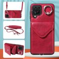thumbnail image 1 of Allytech Galaxy A12 Case Wallet with Cards Holder & Detachable Shoulder Strap, Ring Holder Kickstand Vintage PU Leather Shockproof Wallet Case Cover for Samsung Galaxy A12 - Red, 1 of 14
