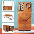 thumbnail image 1 of Allytech Galaxy A13 4G Case Wallet with Cards Holder & Detachable Shoulder Strap, Ring Holder Kickstand Vintage PU Leather Shockproof Wallet Case Cover for Samsung Galaxy A13 4G - Brown, 1 of 14