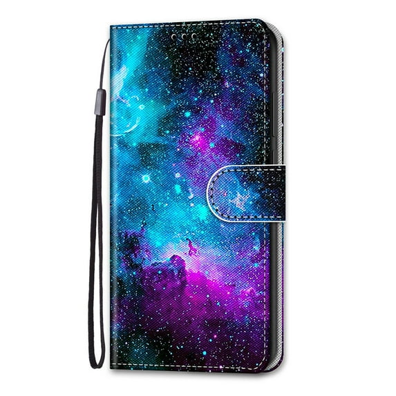 Allytech Galaxy A13 4G Wallet Case with Hand Wrist, Flip Cover Stylished Pattern Cover with Cards Slots Kickstand Shockproof Slim Phone Case for Samsung Galaxy A13 4G, Galaxy