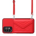 thumbnail image 1 of Allytech Galaxy A13 4G Wallet Case with Shoulder Strap, Luxury PU Leather RFID Blocking Protectve Anti-Scratch Bumper Cards Slots Magnetic Closure Phone Case Cover for Samsung Galaxy A13 4G, Red, 1 of 9