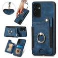 thumbnail image 1 of Allytech Galaxy A13 5G Case Wallet, RFID Blocking Multiple Cards Slots Ring Holder Stand Shockproof Protective Hand Wrist Wallet Case Cover for Samsung Galaxy A13 5G - Blue, 1 of 11