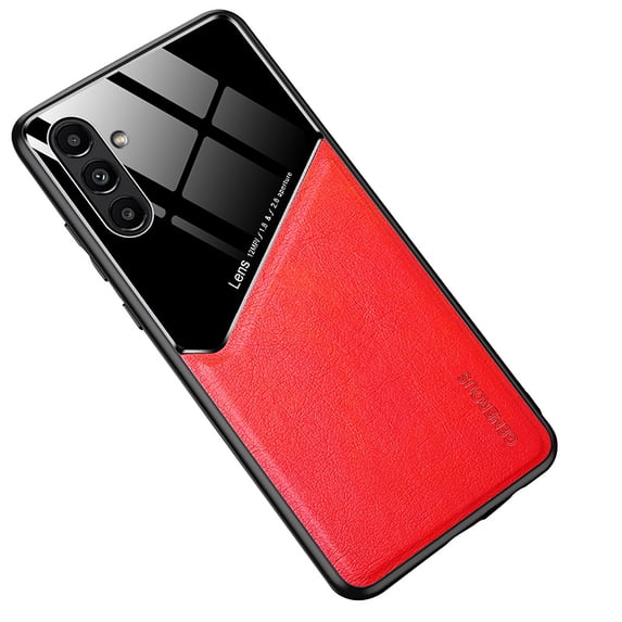 Allytech Galaxy A14 5G Case, Premium Leather Luxury Business PU Non-Slip Grip Shockproof Bumper Full Body Protective Cover Phone Cases for Samsung Galaxy A14 5G 6.6 inch - Red