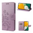 thumbnail image 1 of Allytech Galaxy A14 5G Case Wallet, Galaxy A14 5G Case for Women, PU Leather Butterfly Flower Embossed Shockproof Protective Stand Cards Slots Wallet Case Cover for Samsung Galaxy A14 5G-Lightpurple, 1 of 1