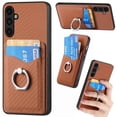 thumbnail image 1 of Allytech Galaxy A14 5G Wallet Case with Ring Holder Stand, Slim Fit Fashion Back Case with Cards Holder Lightweight Bumper Anti-Scratch Phone Case for Samsung Galaxy A14 5G - Brown, 1 of 13