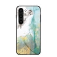 thumbnail image 1 of Allytech Galaxy A15 Case Marble, Tempered Glass Back Cover Slim Fit Shockproof Anti-Scratch Lightweight Shockproof Phone Case for Samsung Galaxy A15 - Green, 1 of 6