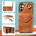 thumbnail image 1 of Allytech Galaxy A15 Case Wallet with Cards Holder & Detachable Shoulder Strap, Ring Holder Kickstand Vintage PU Leather Shockproof Wallet Case Cover for Samsung Galaxy A15 - Brown, 1 of 14