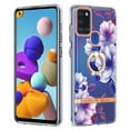 thumbnail image 1 of Allytech Galaxy A21s Case Cover, Soft TPU Back Cover with Ring Holder Stand Shockproof Anti-Scratch Slim Fit Bumper Phone Case for Samsung Galaxy A21s, Purple Flower, 1 of 4