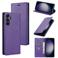 thumbnail image 1 of Allytech Galaxy A22 5G Wallet Case, RFID Blocking PU Leather Flip Cover Stand Business Retro Shockproof Protective Phone Case for Samsung Galaxy A22 5G - Purple, 1 of 6
