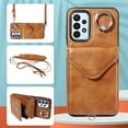 thumbnail image 1 of Allytech Galaxy A23 4G Case Wallet with Cards Holder & Detachable Shoulder Strap, Ring Holder Kickstand Vintage PU Leather Shockproof Wallet Case Cover for Samsung Galaxy A23 4G - Brown, 1 of 1