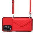 thumbnail image 1 of Allytech Galaxy A23 4G Wallet Case with Shoulder Strap, Luxury PU Leather RFID Blocking Protectve Anti-Scratch Bumper Cards Slots Magnetic Closure Phone Case Cover for Samsung Galaxy A23 4G, Red, 1 of 9