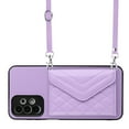 thumbnail image 1 of Allytech Galaxy A23 4G Wallet Case with Shoulder Strap, Luxury PU Leather RFID Blocking Protectve Anti-Scratch Bumper Cards Slots Magnetic Closure Phone Case Cover for Samsung Galaxy A23 4G, Purple, 1 of 9