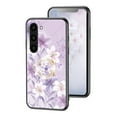 thumbnail image 1 of Allytech Galaxy A24 4G Case with Glitter Ring Holder, Floral Design TPU Back Cover for Girls Women Anti-Scratch Kickstand Shockproof Bumper Phone Case for Samsung Galaxy A24 4G, 1 of 7