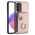 thumbnail image 1 of Allytech Galaxy A24 4G Wallet Case with Ring Holder Stand, Retro PU Leather Cards Slots Shockproof Kickstand Anti-Scratch Protective Phone Case for Samsung Galaxy A24 4G - Pink, 1 of 6