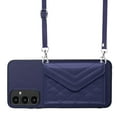 thumbnail image 1 of Allytech Galaxy A24 Wallet Case with Shoulder Strap, Luxury PU Leather RFID Blocking Protectve Anti-Scratch Bumper Cards Slots Magnetic Closure Phone Case Cover for Samsung Galaxy A24, Blue, 1 of 9