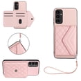thumbnail image 1 of Allytech Galaxy A25 5G Wallet Case with Hand Wrist, Luxury PU Leather Shockproof RFID Blocking Cards Slots Stand Magnetic Closure Phone Case Cover for Samsung Galaxy A25 5G, Pink, 1 of 8