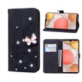 thumbnail image 1 of Allytech Galaxy A32 5G Case, Bling Diamond Butterfly Embossed Wallet Flip PU Leather Shockproof Magnetic Closure Card Slots Stand Case with Hand Strap for Samsung Galaxy A32 5G (6.5 inch), Black, 1 of 5