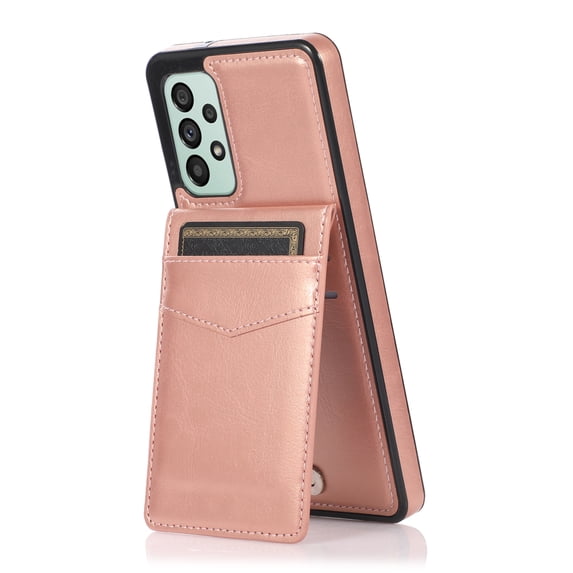 Allytech Galaxy A33 5G Case Wallet, Samsung A33 5G Case, PU Leather Cards Slots Folding Kickstand Flip Cover Drop Protective Anti-shock Wallet Case Cover for Samsung Galaxy A33 5G - Rosegold